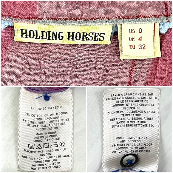 Anthropologie Holding Horses Pink Purple Plaid Top - Picture 8 of 8